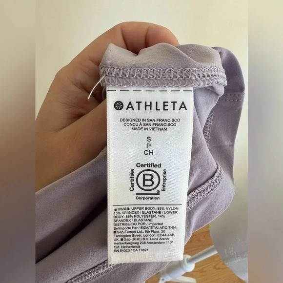 NWOT Athleta Ribbed Midi Dress Lilac Size S Mermaid Active Easter Spring Travel‎ - Picture 6 of 9